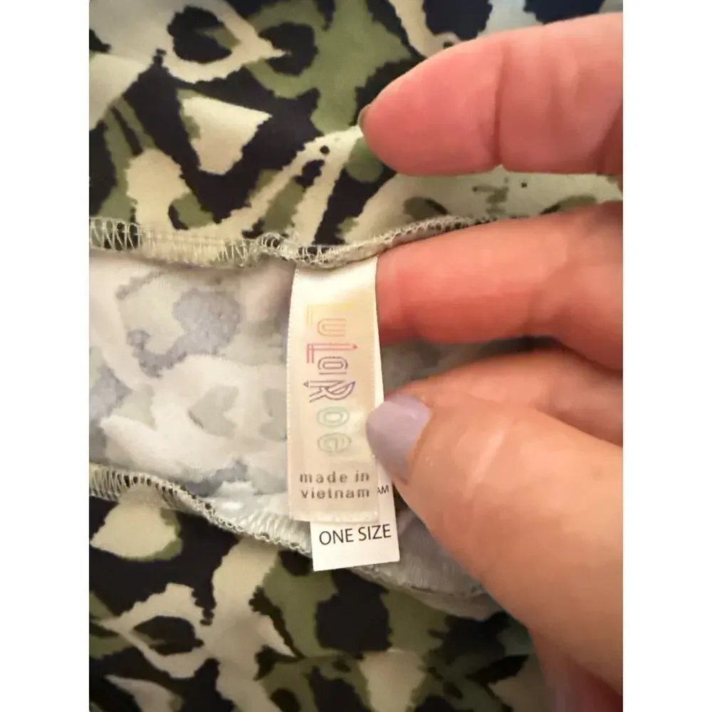 Lularoe Women's One Size Leggings High Waisted Floral Print Active Multi